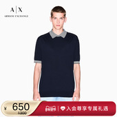Polo针织衫 ARMANI 男士 翻领休闲纯棉短袖 EXCHANGE 阿玛尼秋冬新款
