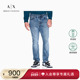 EXCHANGE 阿玛尼秋冬新款 男纯棉修身 ARMANI 休闲复古水洗牛仔长裤