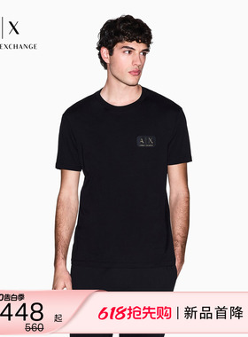 ARMANI EXCHANGE/阿玛尼26年春夏新款男士圆领短袖正肩纯棉T恤
