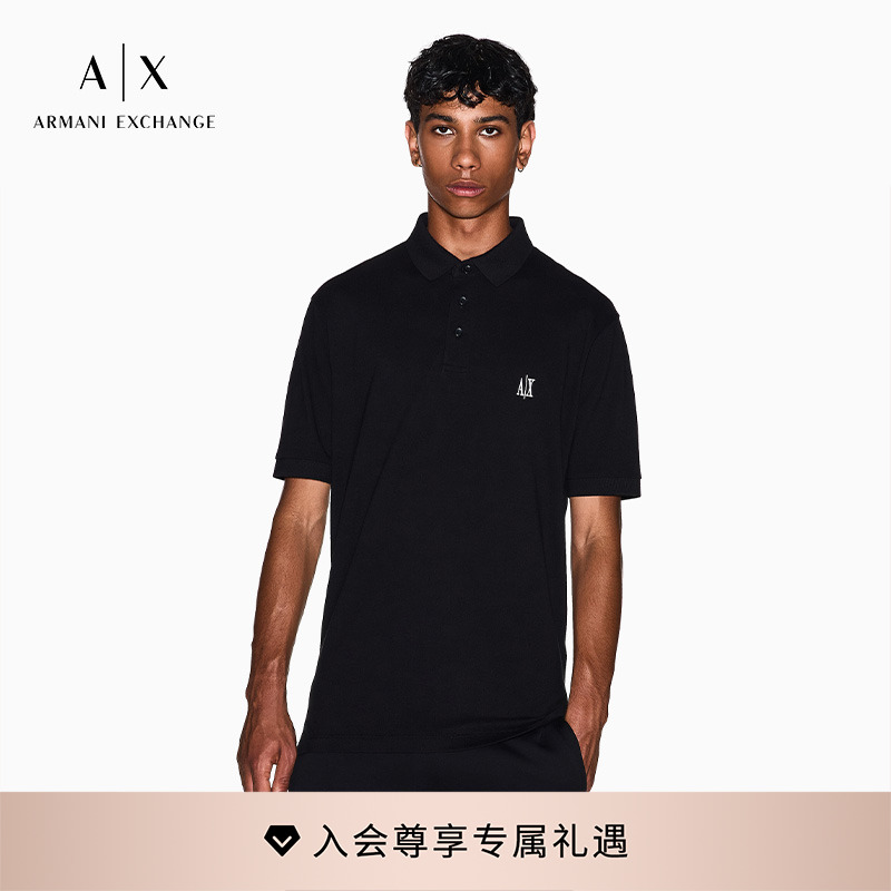 AX/阿玛尼男士纯棉短袖Polo