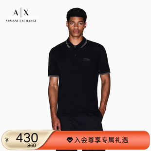 EXCHANGE Polo衫 阿玛尼秋冬新款 纯棉三粒扣翻领短袖 男士 ARMANI