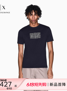 ARMANI EXCHANGE/阿玛尼26年春夏新款男士纯棉圆领短袖撞色T恤
