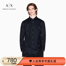 ARMANI EXCHANGE/阿玛尼冬新款男印花人夫感纯棉长袖西装衬衫上衣