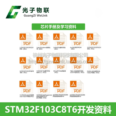 STM32F103C8T6单片机设计资料 含原理图 源码 芯片手册 视频教学
