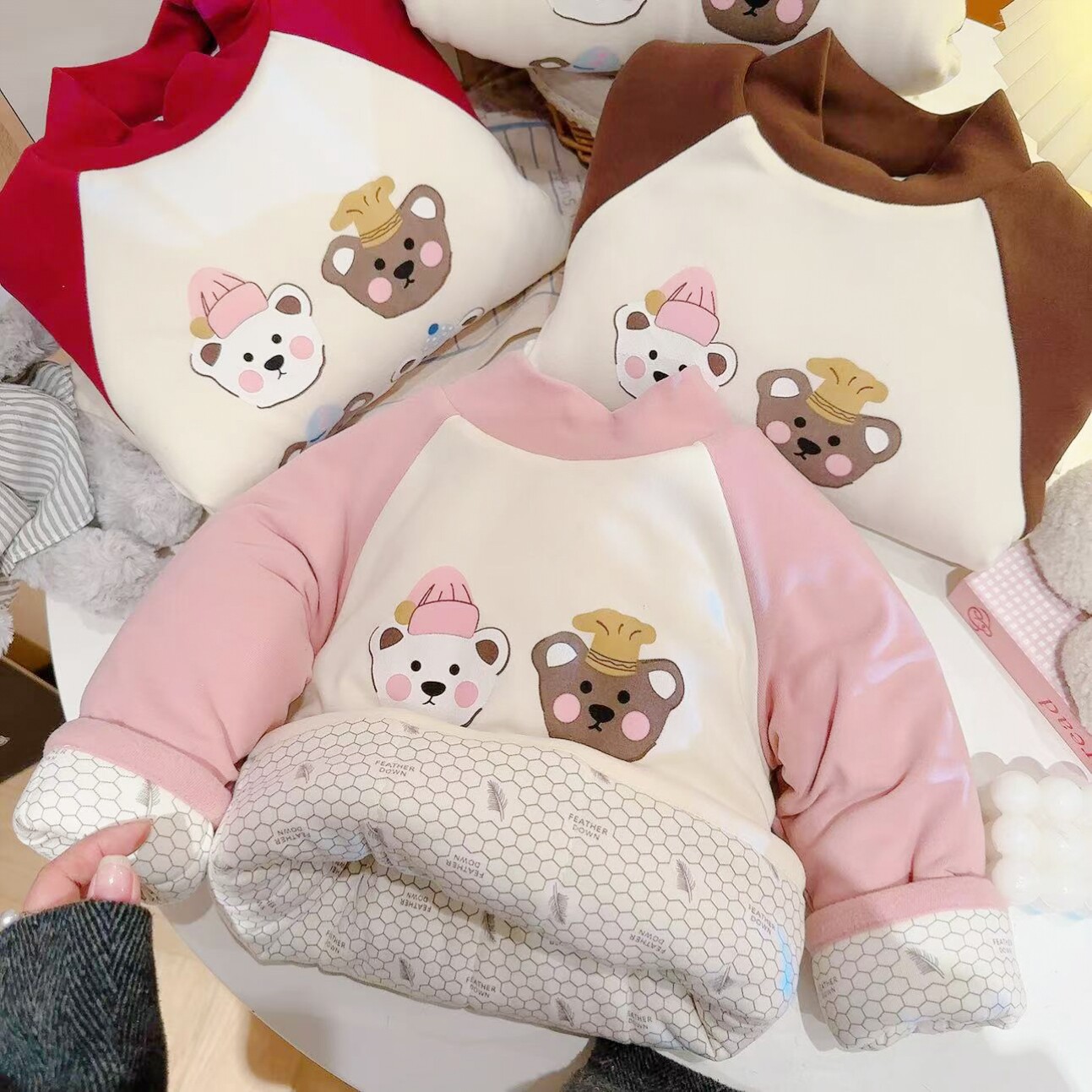 宝宝冬装棉衣夹棉加绒加厚套头女童儿童内胆一岁小童婴儿棉袄冬季