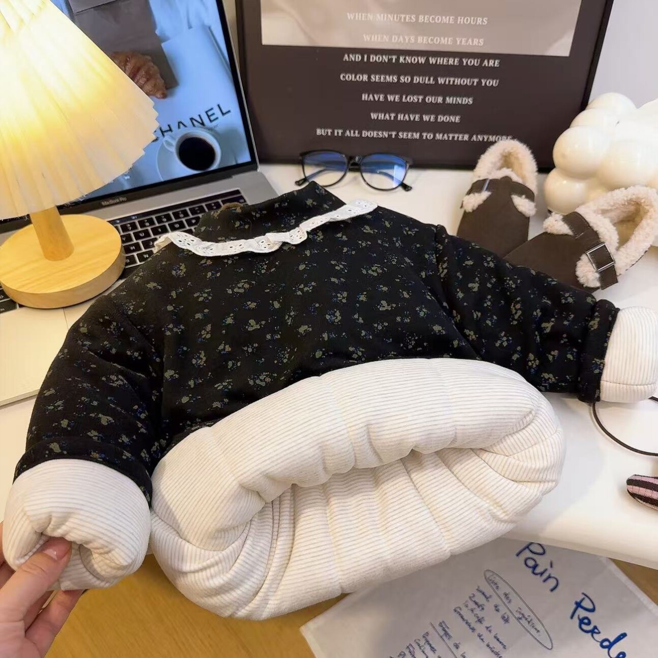 宝宝冬装棉衣夹棉加绒加厚套头女童儿童内胆一岁小童婴儿棉袄冬季