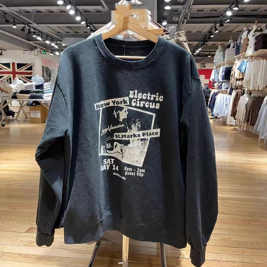 奥特莱斯~品牌外贸专柜捡漏秋冬加绒卫衣男女百搭宽松加厚上衣潮