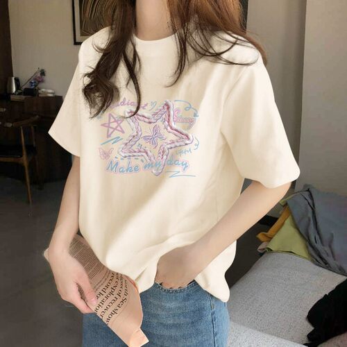 奥特莱斯~品牌折扣捡漏简约新款夏季男女休闲百搭印花短袖t恤2026