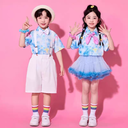 六一儿童合唱演出服幼儿园舞蹈蓬蓬裙男女生主持服拉拉操毕业班服
