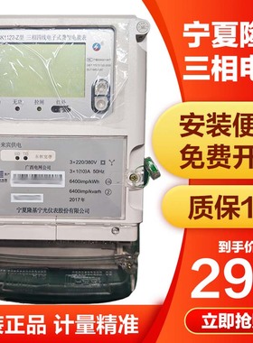 宁夏隆基DTSK1122-Z三相四线互感1/10电能表南网标准高峰高计380V