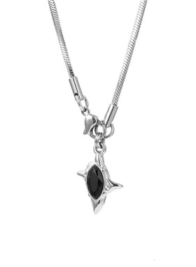 十字架锆石项链男女款轻奢小众精致钛钢毛衣链吊坠高级感生日礼物