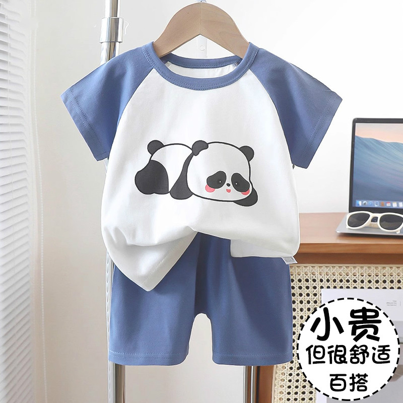 童夏纯棉儿童短袖套装夏季新款男装宝宝T恤女童衣服服装薄款童装