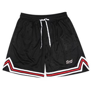 夏季篮球训练男女美式健身短裤运动球裤宽松透气网面百搭五分裤潮