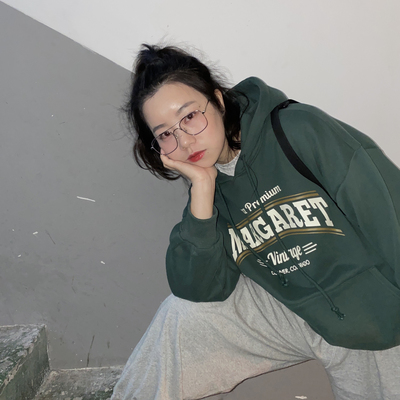 连帽卫衣短款大码小个子vintage