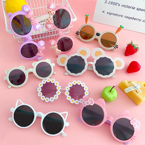 Детские мультяшные милые модные солнцезащитные очки для мальчиков, защита от ультрафиолета