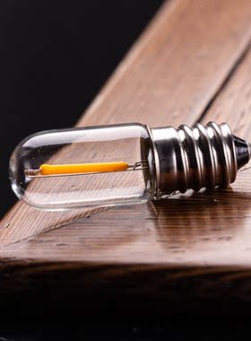 爱迪生复古迷你小灯泡佛灯壁灯装饰E14小螺口暖黄光仿钨丝T16灯泡