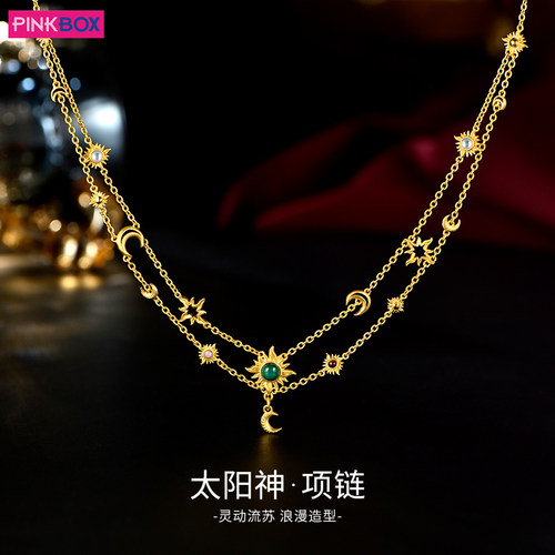 黄金颈链PINKBOX太阳神项链
