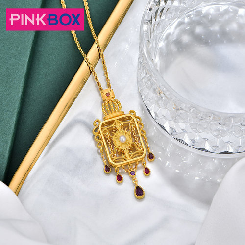 PINKBOX珠宝锁吊坠项链
