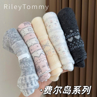 加长抗菌舒适透气平角内裤 英国Riley Tommy费尔岛少女纯棉裆内裤