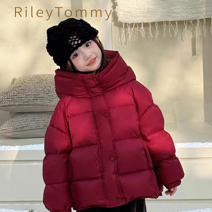 英国Riley Tommy儿童高端羽绒服男女童白鸭绒保暖加厚宝宝羽绒服