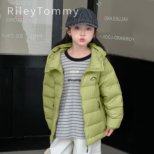 英国Riley Tommy儿童羽绒服三防轻薄款女童男童白鸭绒保暖羽绒服