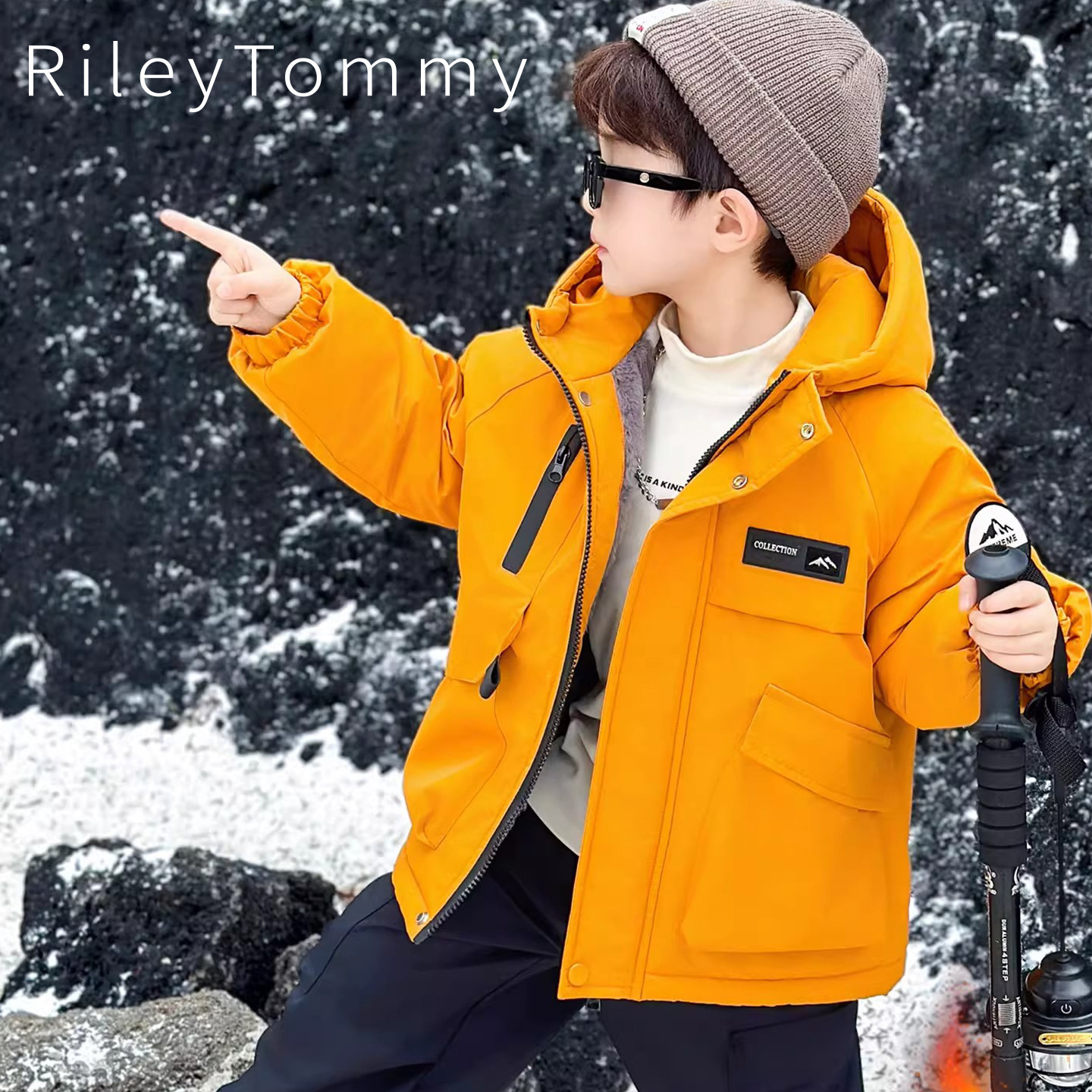 英国Riley Tommy儿童派克服加绒外套秋冬装2026新款男童羽绒棉服,童装/婴儿装/亲子装,羽绒服,淘宝优惠券,粉丝福利购,淘宝优惠卷