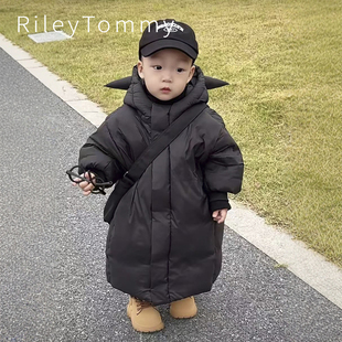 英国Riley Tommy儿童羽绒服三防冬季外套厚宝宝冬装中长款羽绒服