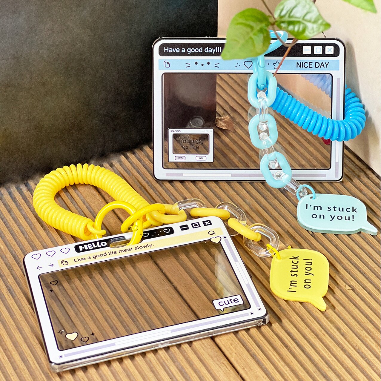 横款透明卡套滑盖学生胸牌校园卡包潮流爱豆照片证件套保护套批发