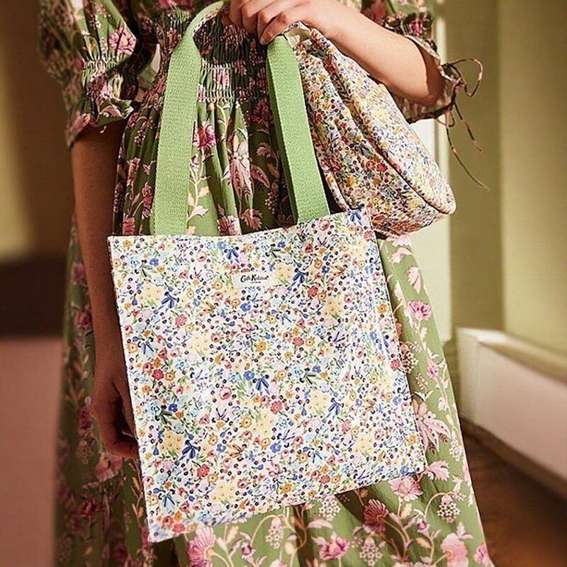 cath kidston英国2026新款帆布防水碎花手提单肩包女包购物油布袋