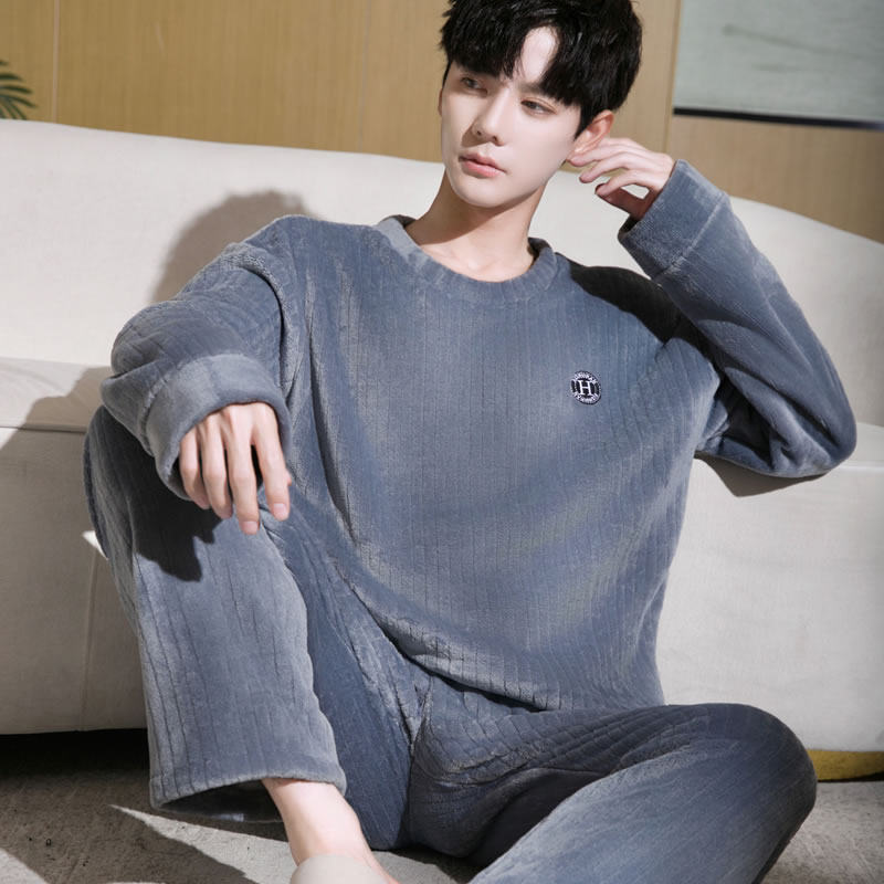 珊瑚绒睡衣男秋冬季加厚加绒保暖家居服套装法兰绒套头男士秋冬款,女士内衣/男士内衣/家居服,睡衣/家居服套装,淘宝优惠券,粉丝福利购,淘宝优惠卷