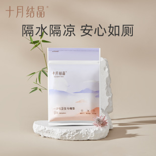 十月结晶一次性马桶垫产妇旅行黏贴坐垫纸孕产妇坐便套防水10片装