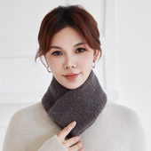 100%纯羊绒围巾针织围脖短款 女秋冬护颈脖套保暖假衣领假领子披肩