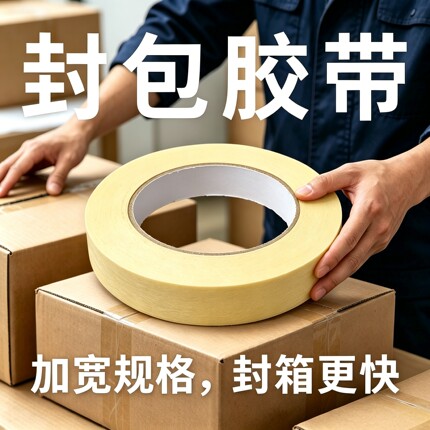 加宽封箱胶带高粘度包装胶带封箱更快大卷胶纸耐用耐高温灭菌胶带