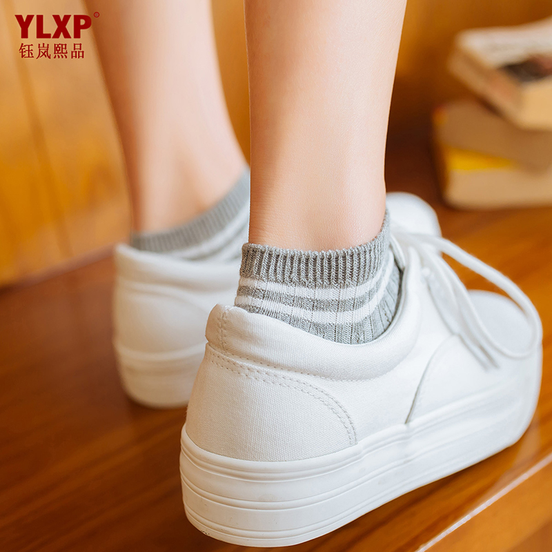 袜子女短袜春秋女士棉袜浅口纯棉底学生运动船袜夏天薄款低帮女袜