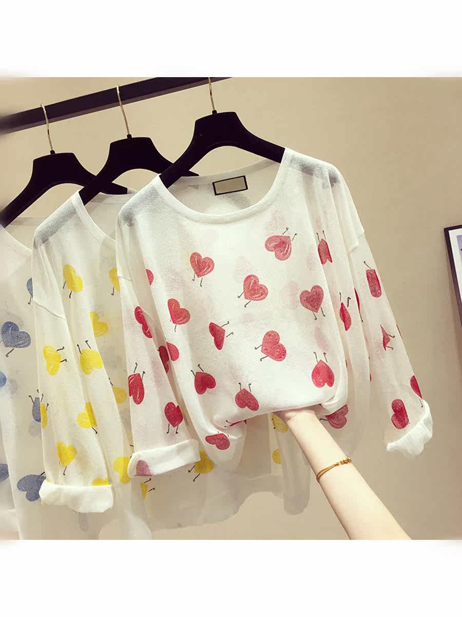 printing Borneol Fans customized Handbags packing 2019 new pattern Long sleeve Easy Thin section Sun shirtin the Women's clothing/Boutique , T-shirt  category - from Buy2taobao.com to provide professional Taobao agent buy service