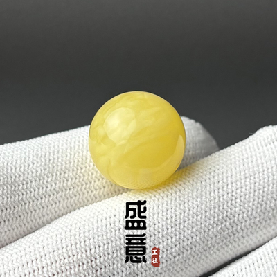 天然俄料蜜蜡圆珠单珠散珠星月金刚菩提腰顶珠108颗文玩手串配饰