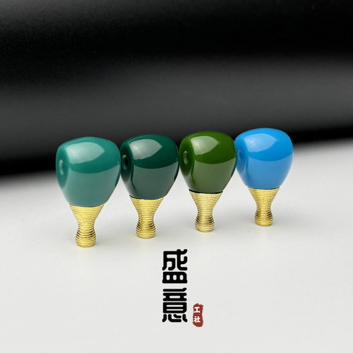 精工雕刻高瓷玉化雪巴琉璃分体三通金刚菩提手串手持108颗配饰