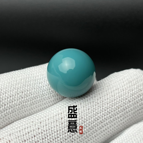 雪巴琉璃高瓷蓝绿色圆珠顶珠腰珠星月金刚猴头绿松南红蜜蜡配珠