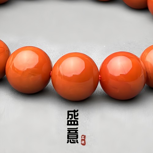 天然满肉南红圆珠单珠散珠星月金刚菩提腰顶珠108颗文玩手串配饰