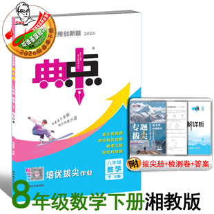 2026春季 XJ课外配套同步练习册 新书典中点八年级下册数学湘教版