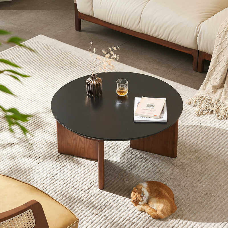 客厅小户型实木矮桌设计师北欧