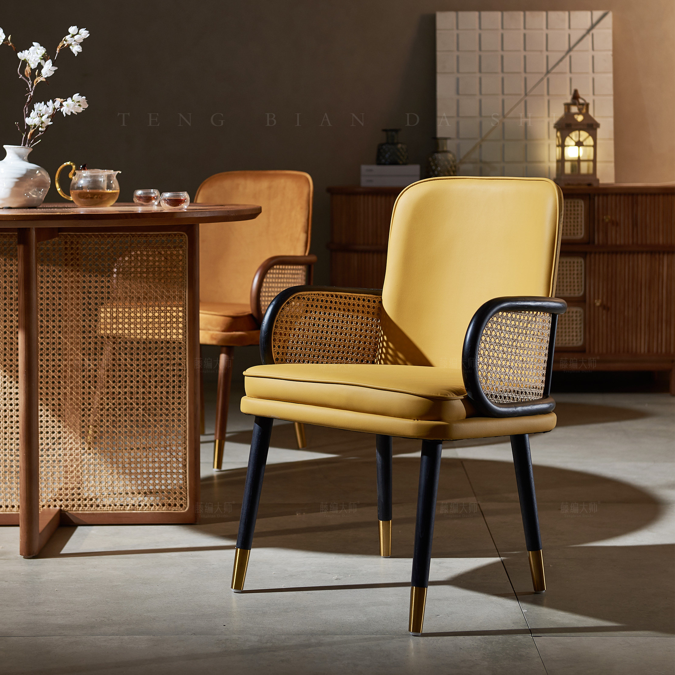 北欧简约现代餐椅轻奢民宿藤编休闲靠背椅餐桌椅咖啡椅酒店凳子,住宅家具,餐椅,淘宝优惠券,粉丝福利购,淘宝优惠卷