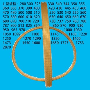 640 630 650聚氨酯多楔多沟带多槽带同步带传动带 610