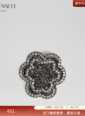 LK BENNETT白色胸针2025年秋季新款女镶钻精致优雅奢华高级配饰品