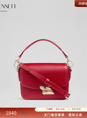 LK BENNETT红色真皮手提包2025年春夏新款时尚进口精品肩包