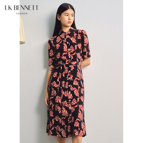 lkbennett真丝印花连衣裙