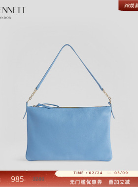 LK BENNETT天蓝色牛皮革手提包女新款单肩包真皮