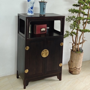 黑檀木万历柜茶叶柜餐边柜储物柜红木家具中式餐边柜储物柜博古柜