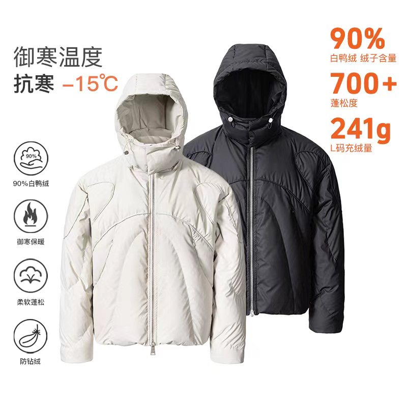CATSSTAC 派大星连帽羽绒服 90白鸭绒 700蓬 锁温保暖 防寒抗冻