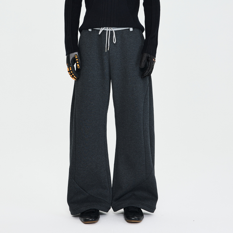 CATSSTAC 流体剪裁撞色廓形卫裤 小众设计 cleanfit风 休闲百搭